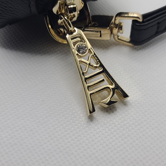 Foxer Black Leather Wristlet/Makeup Bag - Picture 3 of 6